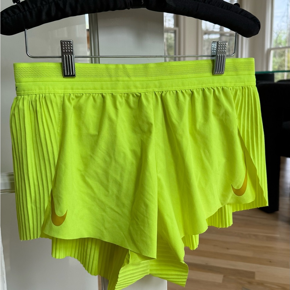 Neon Yellow Nike Aeroswift Running Shorts